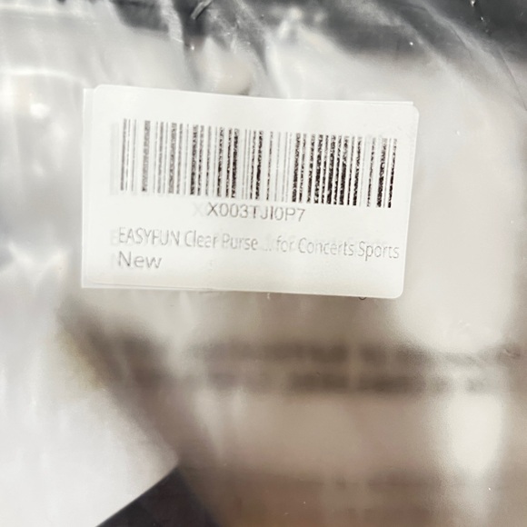 CLEAR ~”STADIUM APPROVED” Crossbody Bag/Purse w/Black Trim & Pocket. 🚩NEW - Picture 8 of 10